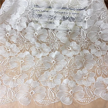 Fashion Soft White Three-dimensional Flower Embroidery Tulle Lace Fabric For Dress Shirts, Wedding Dresses, By The Yard
Fashion Soft White Three-dimensional Flower Embroidery Tulle Lace Fabric For Dress Shirts, Wedding Dresses, By The Yard