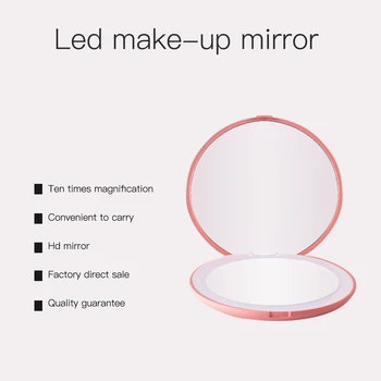 10X Magnifying Compact Travel Portable Sensing Lighting Makeup Mirror Make Up Tool Four Color LED Lighted Mini Makeup Mirror
10X Magnifying Compact Travel Portable Sensing Lighting Makeup Mirror Make Up Tool Four Color LED Lighted Mini Makeup Mirror