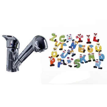 Single Handle Low Arc Pull Out Kitchen Sink Faucet with Two Spray Model Chrome with 26 Letters Alphabet Wooden nets
Single Handle Low Arc Pull Out Kitchen Sink Faucet with Two Spray Model Chrome with 26 Letters Alphabet Wooden nets