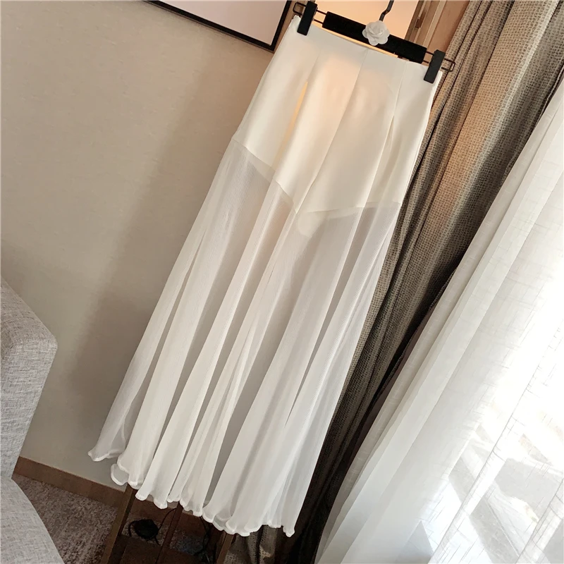 2020 Summer New Temperament Light Ripe Long Pants Woman Sunscreen High Waist Thin Pleated Mesh Flared Trousers White Pants
2020 Summer New Temperament Light Ripe Long Pants Woman Sunscreen High Waist Thin Pleated Mesh Flared Trousers White Pants