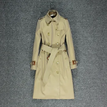 Knee high end British Wind 2020 spring and autumn new mid long windbreaker slim temperament black coat woman
Knee high end British Wind 2020 spring and autumn new mid long windbreaker slim temperament black coat woman