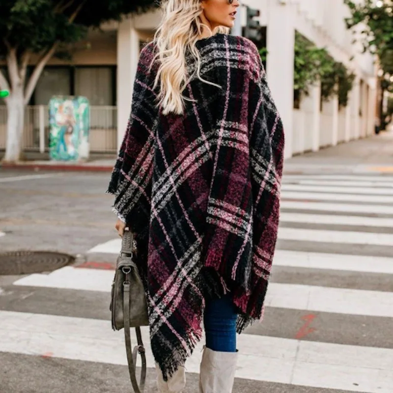 2019 Women Autumn Winter Scarf Warmer Shawl Ladies Knitted Plaid Cardigan Blanket Knit Wrap Poncho Cape Tassel Sweater Echarpe
2019 Women Autumn Winter Scarf Warmer Shawl Ladies Knitted Plaid Cardigan Blanket Knit Wrap Poncho Cape Tassel Sweater Echarpe