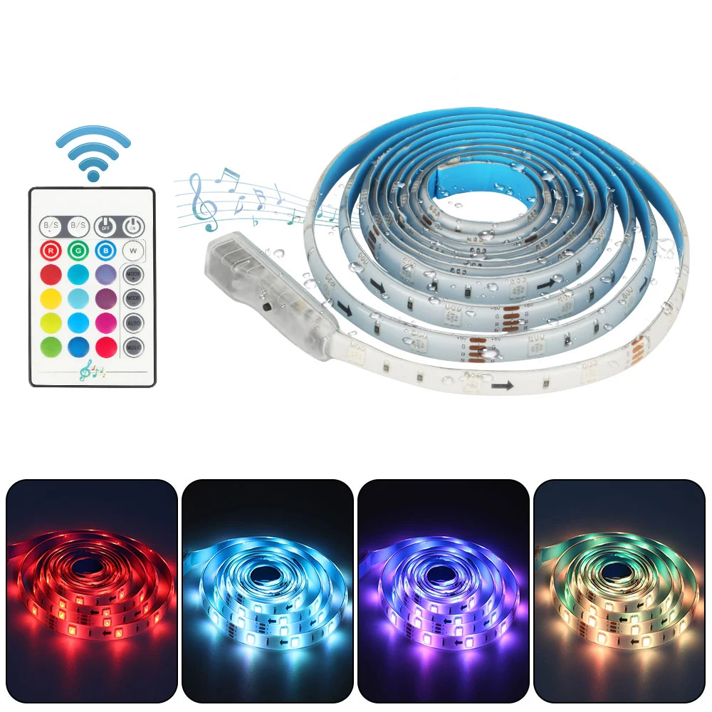 5V USB Power LED Strip Light 5050 RGB 30LED/M Music Remote controller Sound sensor TV Backlight Flexible Light Tape IP67
5V USB Power LED Strip Light 5050 RGB 30LED/M Music Remote controller Sound sensor TV Backlight Flexible Light Tape IP67