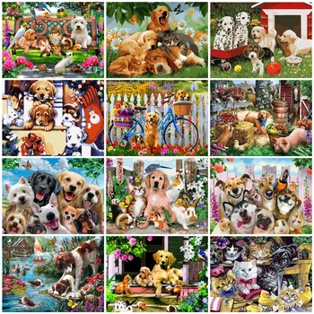 HUACAN Oil Painting By Numbers Dog Animal Kit Drawing On Canvas Wall Art HandPainted DIY Gift Home Decor
HUACAN Oil Painting By Numbers Dog Animal Kit Drawing On Canvas Wall Art HandPainted DIY Gift Home Decor