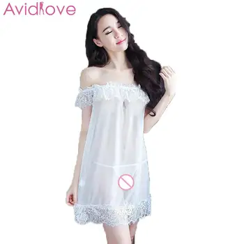 Women Off Shoulder Babydoll Chemises Floral Lace Patchwork See-through Sexy Lingerie Babydolls Strapless Erotic Nightdress
Women Off Shoulder Babydoll Chemises Floral Lace Patchwork See-through Sexy Lingerie Babydolls Strapless Erotic Nightdress