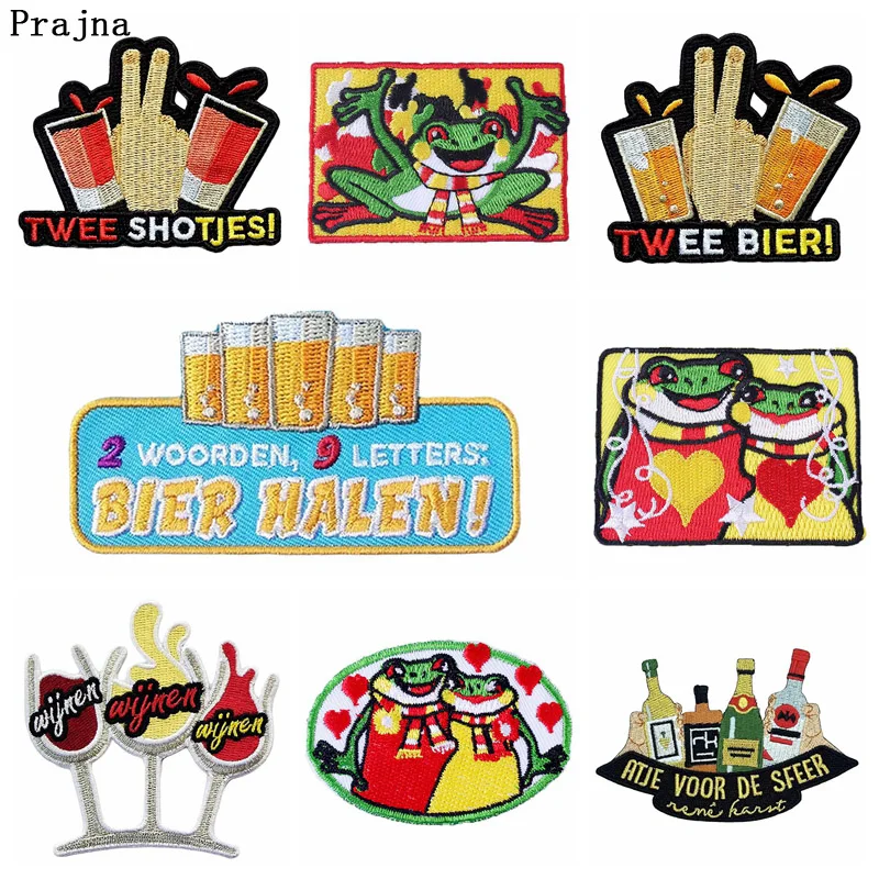 Prajna 8 pcs Oeteldonk Applique Emblem Frog Carnival for Netherland Embroidered Patches for Clothing Iron on Patches on Clothes
Prajna 8 pcs Oeteldonk Applique Emblem Frog Carnival for Netherland Embroidered Patches for Clothing Iron on Patches on Clothes