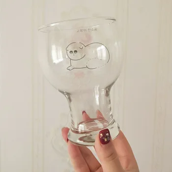 450ml Cute Cat Glass Cup Korean Milk Juice Cup Coffee Glass Mug Transparent Heat Resistant Drink Cup Home Office Cafe Drinkware
450ml Cute Cat Glass Cup Korean Milk Juice Cup Coffee Glass Mug Transparent Heat Resistant Drink Cup Home Office Cafe Drinkware