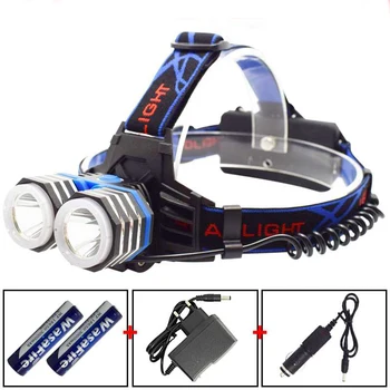 4000LM 2*T6 LED Headlamp USB Rechargeable Head Lamp Torch Frontal Flashlight for Running Fishing with 18650 Battery
4000LM 2*T6 LED Headlamp USB Rechargeable Head Lamp Torch Frontal Flashlight for Running Fishing with 18650 Battery