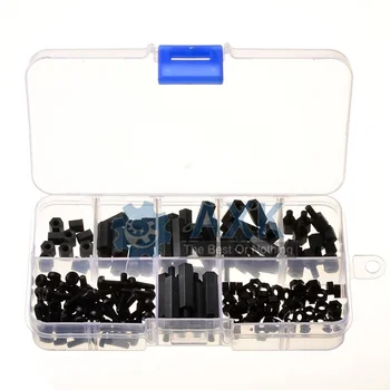 320Pcs/set M2 M2.5 M3 M4 Black/White Hex Nylon Standoff Spacer Column Flat Head Nylon Plastic Spacing Screws Nuts
320Pcs/set M2 M2.5 M3 M4 Black/White Hex Nylon Standoff Spacer Column Flat Head Nylon Plastic Spacing Screws Nuts
