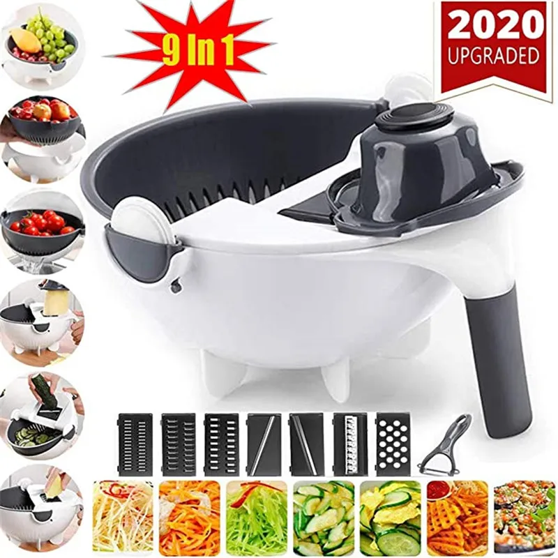 Magic Multifunctional Rotate Vegetable Cutter With Drain Basket Kitchen Veggie Fruit Shredder Grater Slicer Drop Shipping
Magic Multifunctional Rotate Vegetable Cutter With Drain Basket Kitchen Veggie Fruit Shredder Grater Slicer Drop Shipping