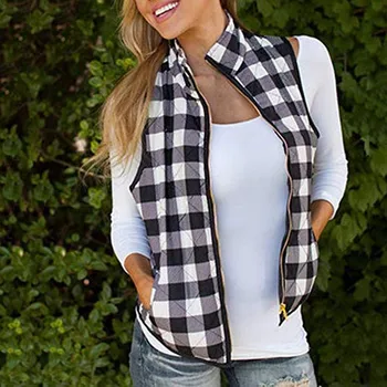 Casual gilet Womens Vest Plaid Sleeveless High Neck Zipper Cardigan Sherpa Jacket Pockets Plus velvet Button Women Coat GRS
Casual gilet Womens Vest Plaid Sleeveless High Neck Zipper Cardigan Sherpa Jacket Pockets Plus velvet Button Women Coat GRS