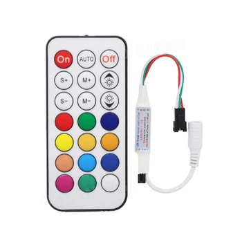 21-Key RF Controller Magic RGB LED Pixels Controller With Remote Control Mini Smd For WS2812B WS2811 LED Strip
21-Key RF Controller Magic RGB LED Pixels Controller With Remote Control Mini Smd For WS2812B WS2811 LED Strip