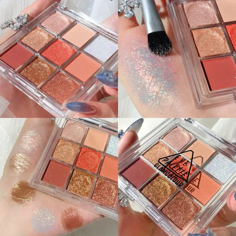 GlamColour 9 Color Matte Eyeshadow Palette Waterproof No Smudge Easy To Wear Long-lasting Shimmer Makeup Eye Shadow Comest TSLM2
GlamColour 9 Color Matte Eyeshadow Palette Waterproof No Smudge Easy To Wear Long-lasting Shimmer Makeup Eye Shadow Comest TSLM2