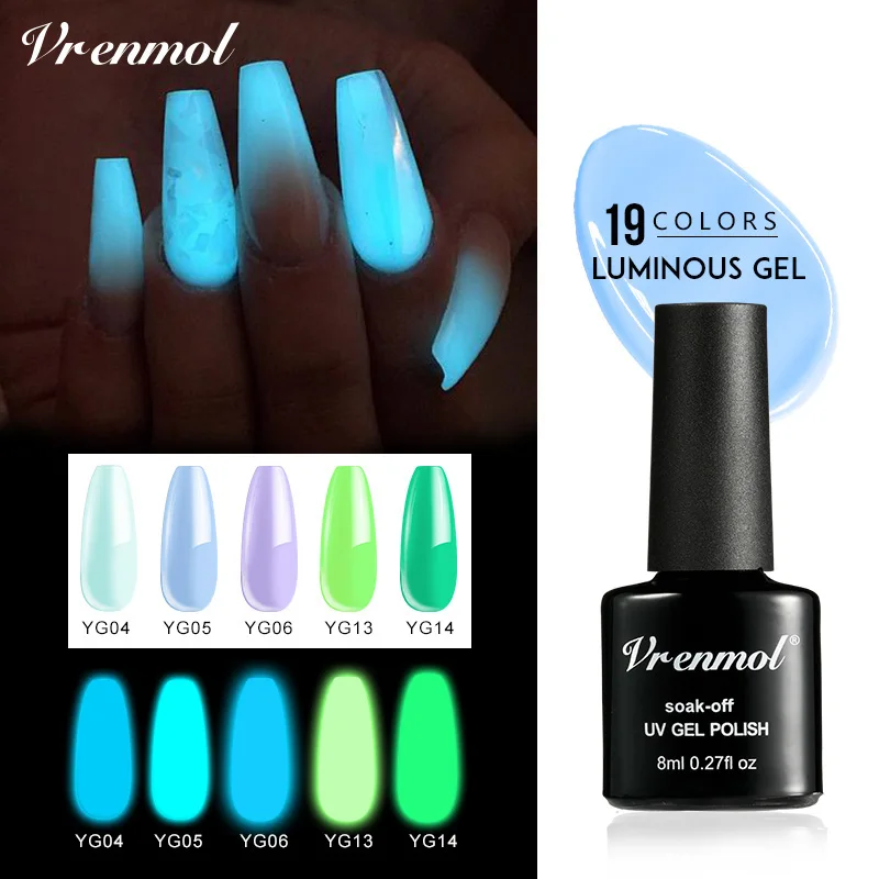 Vrenmol 19 Color Luminous Nail Polish Hybrid Summer Series Glow In The Dark Soak Off UV Gel Varnish Nail Art Glitter
Vrenmol 19 Color Luminous Nail Polish Hybrid Summer Series Glow In The Dark Soak Off UV Gel Varnish Nail Art Glitter
