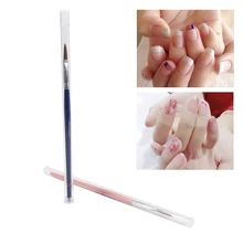 1 pçs/set punho de madeira uv gel escova da arte do prego polonês pintura caneta para salão beleza manicure diy unhas escova arte escova manicure ferramentas(China)