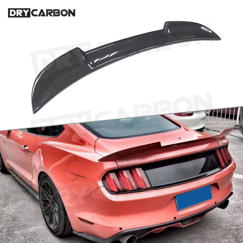 

Carbon Fiber Rear Trunk Lip Wings Spoiler Fit for Ford Mustang GT V8 V6 GT350 R Coupe 2015-2020 Car Style Rear Spoiler Splitter