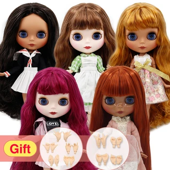 ICY DBS Blyth 인형 조인트 바디 화이트 스킨 블랙 스킨 다크 스킨 DIY 메이크업 특별 가격 핸드 세트 AB girl gift