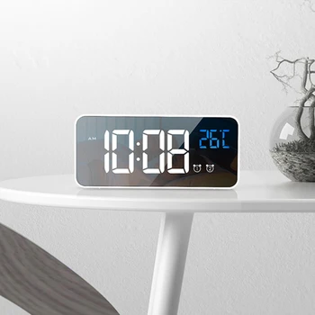 LED Mirror Alarm Clock Digital Snooze Table Clock Wake Up Light Electronic Large Time Display USB Music Home Decoration Clock
LED Mirror Alarm Clock Digital Snooze Table Clock Wake Up Light Electronic Large Time Display USB Music Home Decoration Clock