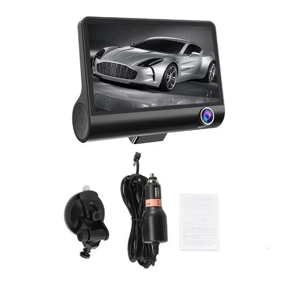 Car DVR 3/2 Cameras Lens 4.0 Inch Dash Camera Dual Lens with Rearview Camera Video Recorder Auto Recorder DVRS Dash Cam