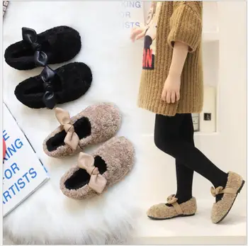 Atumn&Winter Warm Fur Shoes Kids Plush Doug shoes Girls Princess Bowtie cotton-padded shoes
Atumn&Winter Warm Fur Shoes Kids Plush Doug shoes Girls Princess Bowtie cotton-padded shoes