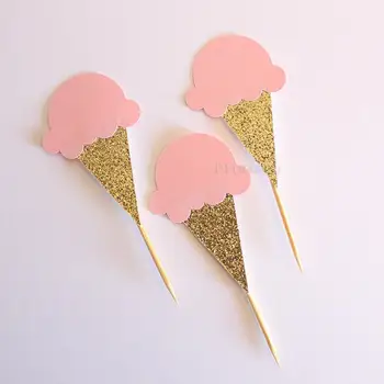 12pcs Ice cream cupcake toppers, pink and gold party, first birthday, Ice Cream party
12pcs Ice cream cupcake toppers, pink and gold party, first birthday, Ice Cream party