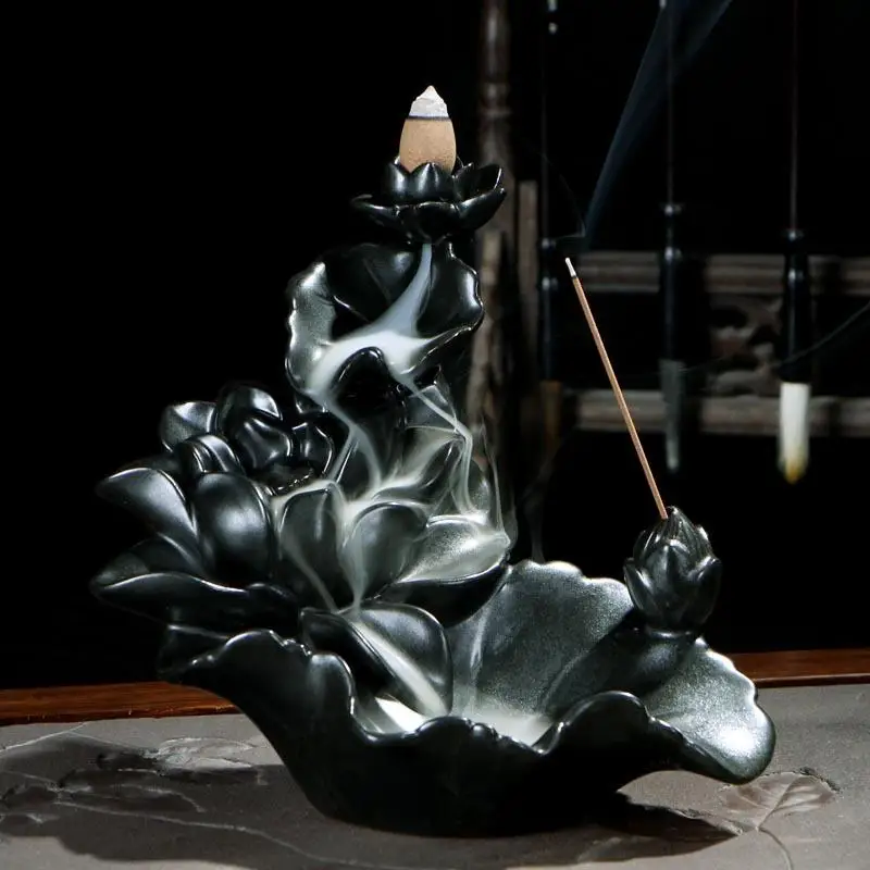 Smoke Waterfall Lotus Backflow Incense Burner Ceramic Aromatherapy Furnace Home Office Incense Road Crafts Tower Incense Holder
Smoke Waterfall Lotus Backflow Incense Burner Ceramic Aromatherapy Furnace Home Office Incense Road Crafts Tower Incense Holder