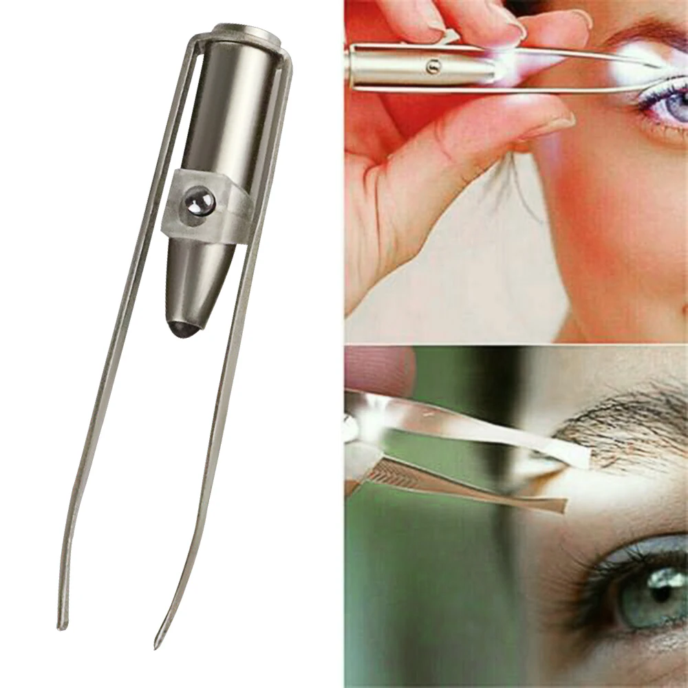 Professional Eyebrow Tweezer with LED Light Stainless Steel Makeup Slant Tip Hair Removal Eyelashes Eyebrow Tweezers Makeup Tool
Professional Eyebrow Tweezer with LED Light Stainless Steel Makeup Slant Tip Hair Removal Eyelashes Eyebrow Tweezers Makeup Tool