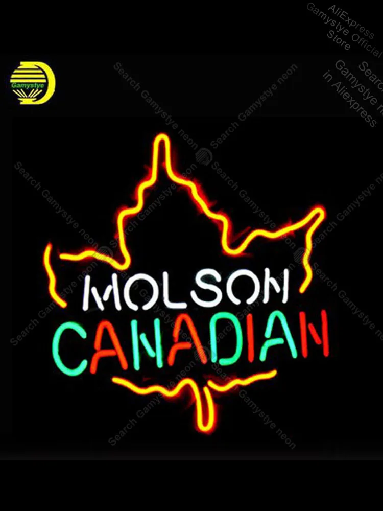 17*14" MOLSON CANADIAN NEON SIGNS REAL GLASS Outdoor Lighting Neon Bulb Resistor neon lights for rooms Arcade sign Led Tube | Освещение