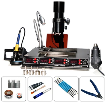 YIHUA 1000B 4 in 1Multi-Function Infrared Bga Rework Station SMD Hot Air Gun+ 540W Preheating Station + 75W Soldering Irons
YIHUA 1000B 4 in 1Multi-Function Infrared Bga Rework Station SMD Hot Air Gun+ 540W Preheating Station + 75W Soldering Irons