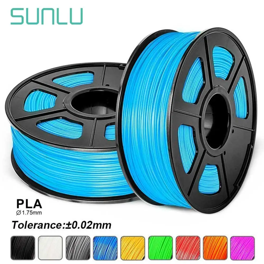 

SUNLU 1.75mm 3D PLA Filament For FDM Printer Noctilucent Color Children Scribble Consumable 1KG With Spool 330m Per Roll