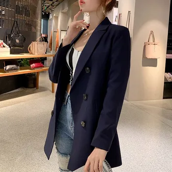New Fashion Pockets Women Blazer Jackets Korean Female Long Sleeve Casual Solid Color Suits Coats Feminino Blazer Outwears 
New Fashion Pockets Women Blazer Jackets Korean Female Long Sleeve Casual Solid Color Suits Coats Feminino Blazer Outwears