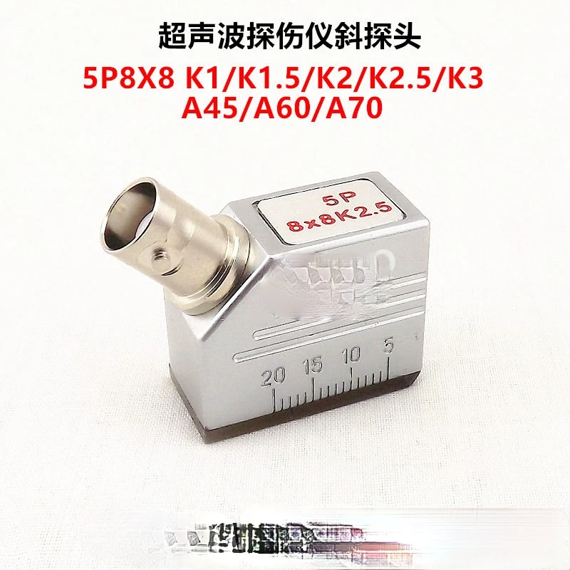 Ultrasonic Inclined Probe 5P8 8K2.5 Universal Flaw Detector Probe Metal Flaw Detection Transverse Wave Transducer
Ultrasonic Inclined Probe 5P8 8K2.5 Universal Flaw Detector Probe Metal Flaw Detection Transverse Wave Transducer