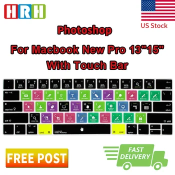 HRH Photoshop PS Shortcuts US Silicone Keyboard Cover Skin Protector For Macbook New Pro 13"15" With Touch Bar A1706 A2159
HRH Photoshop PS Shortcuts US Silicone Keyboard Cover Skin Protector For Macbook New Pro 13"15" With Touch Bar A1706 A2159