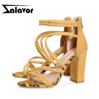 ZALAVOR Women Sandals Shoes Fashion Open Toe Thick High Heel Flock Snakeskin Shoes Back Zipper Footwear Gladiator Size 33-45
ZALAVOR Women Sandals Shoes Fashion Open Toe Thick High Heel Flock Snakeskin Shoes Back Zipper Footwear Gladiator Size 33-45