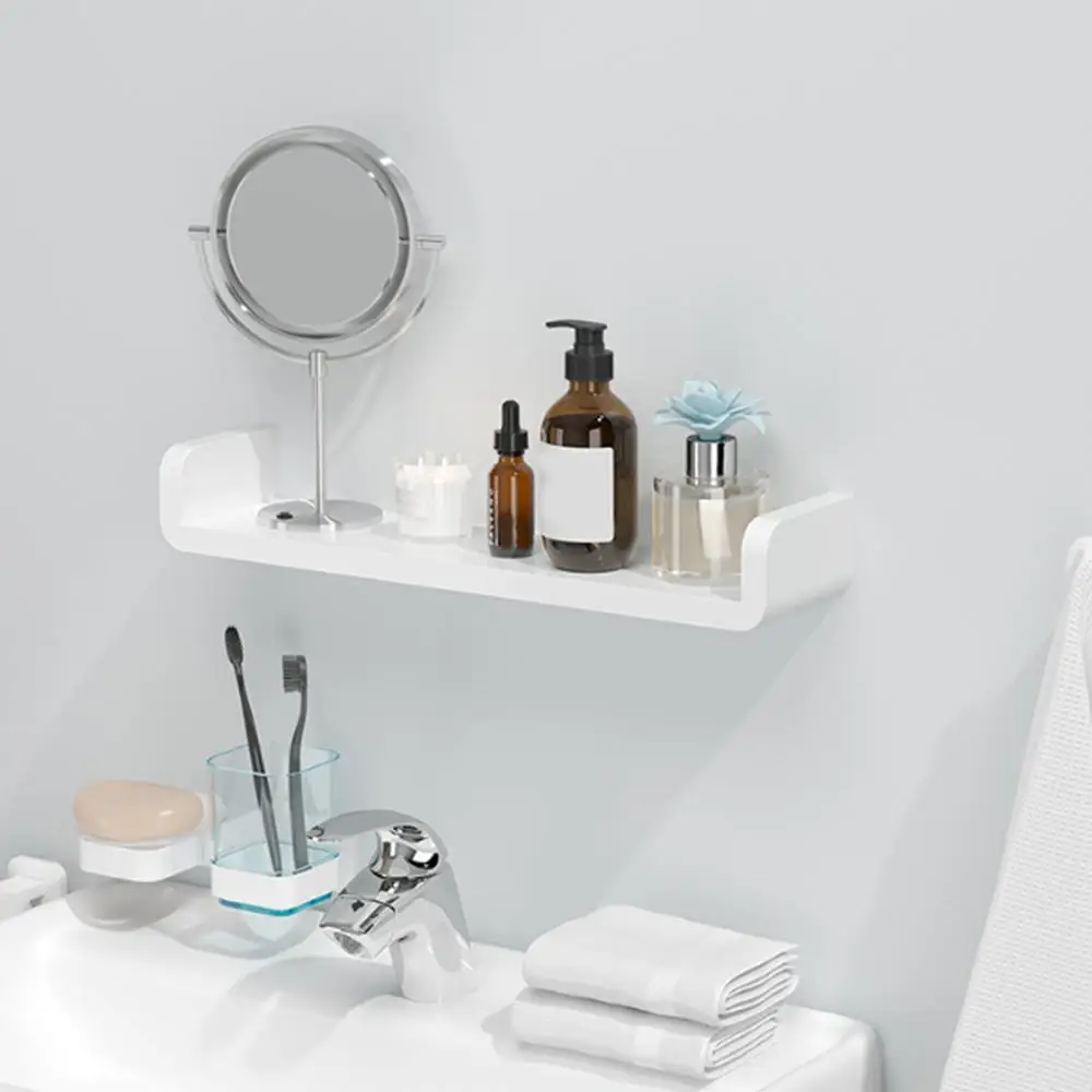 Punch-Free Bathroom Storage Racks Toilet Wall Hangers Bathroom Waterproof Shelves Plastic Storage Finishing Shelf 
Punch-Free Bathroom Storage Racks Toilet Wall Hangers Bathroom Waterproof Shelves Plastic Storage Finishing Shelf