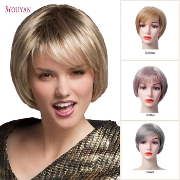 HOUYAN Glueless Short Straight Synthetic Hair Wig for Women Party Wig 5 Colors Available Heat-Resistant
HOUYAN Glueless Short Straight Synthetic Hair Wig for Women Party Wig 5 Colors Available Heat-Resistant