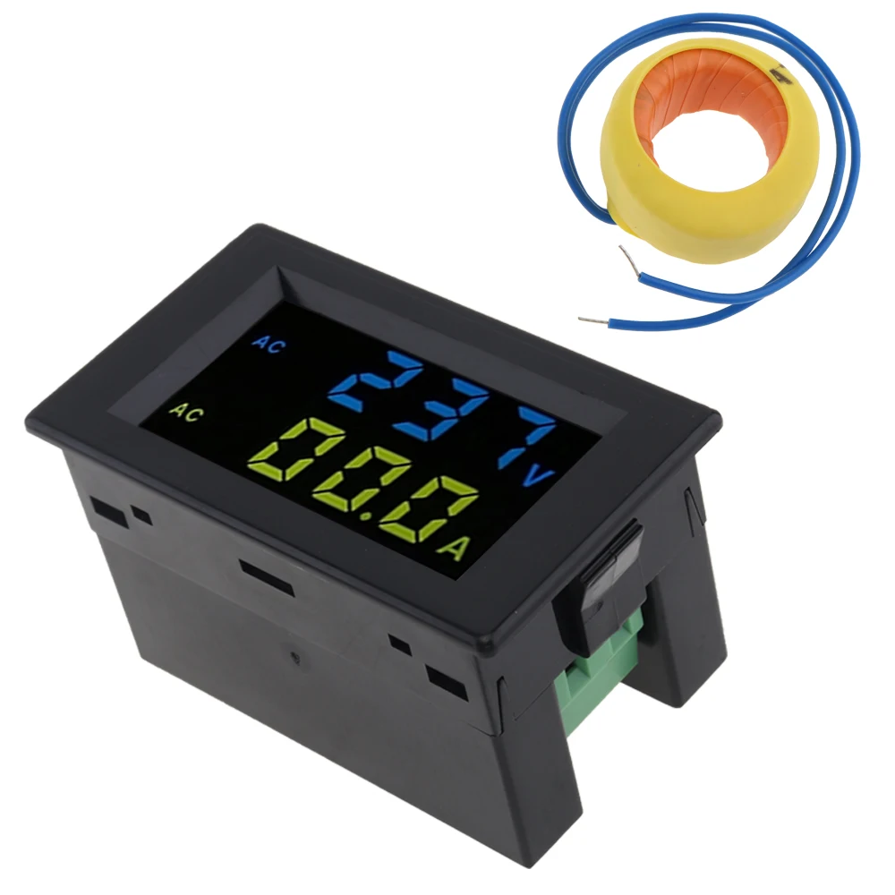 High Precision D85-2042A AC 80-500V 100A Dual Display LED Volt Amp Meter with Current Transformer | Инструменты