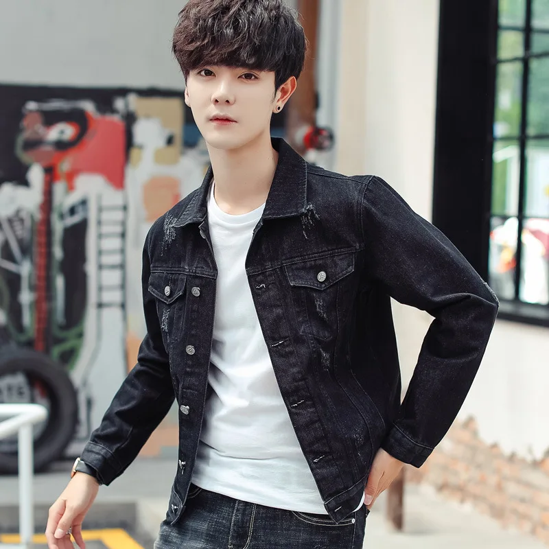 2019 New Style Fold-down Collar Jacket Men Workwear Coat Spring And Autumn Clothes Winter with Holes-Cowboy Autumn Clothing Tops
2019 New Style Fold-down Collar Jacket Men Workwear Coat Spring And Autumn Clothes Winter with Holes-Cowboy Autumn Clothing Tops