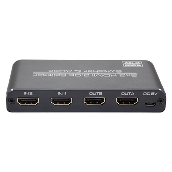 Home Audio Splitter High Speed IR Remote Control HDMI Switch Universal Office Stable Portable 4K 60Hz Plug And Play 2 In 2 Out
Home Audio Splitter High Speed IR Remote Control HDMI Switch Universal Office Stable Portable 4K 60Hz Plug And Play 2 In 2 Out