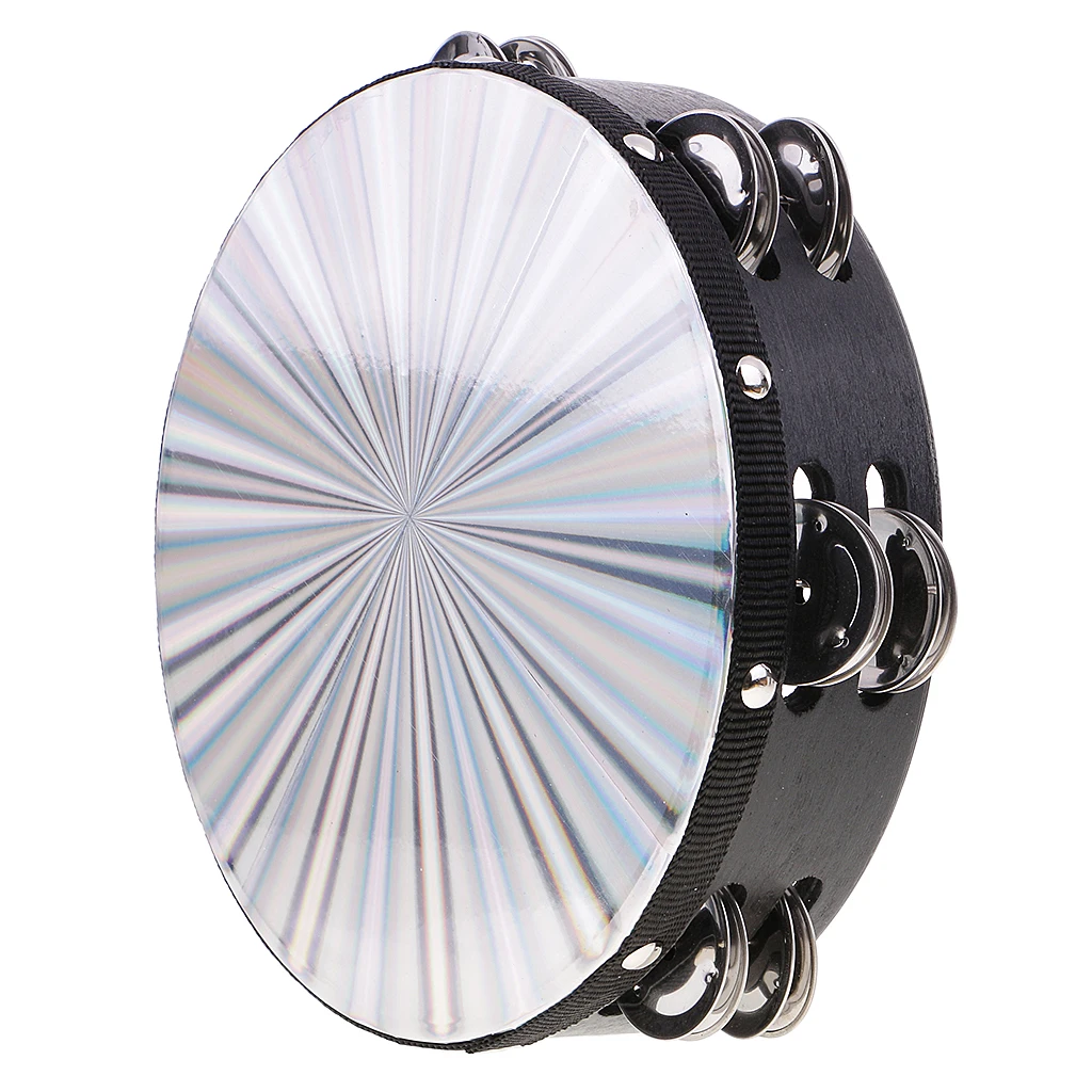 Double Row Jingle Radiant Tambourine Drum Band Accompaniment 8inch Double Row Jingle Radiant Tambourine Drum Band Accompaniment 8inch