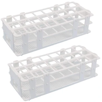 2Pcs Plastic Test Tube Rack 24 Holes Lab Test Tube Rack Holder for 25mm Test Tubes, Detachable, White
2Pcs Plastic Test Tube Rack 24 Holes Lab Test Tube Rack Holder for 25mm Test Tubes, Detachable, White