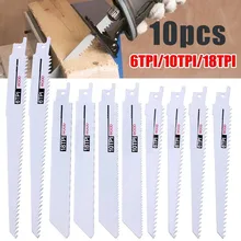 10pcs Reciprocating Saw Blades 6-inch 8-inch Sharp Ground Teeth Wood Metal Tube Multi Cutting Saw Blade Set 6T 10T 18T
10pcs Reciprocating Saw Blades 6-inch 8-inch Sharp Ground Teeth Wood Metal Tube Multi Cutting Saw Blade Set 6T 10T 18T
