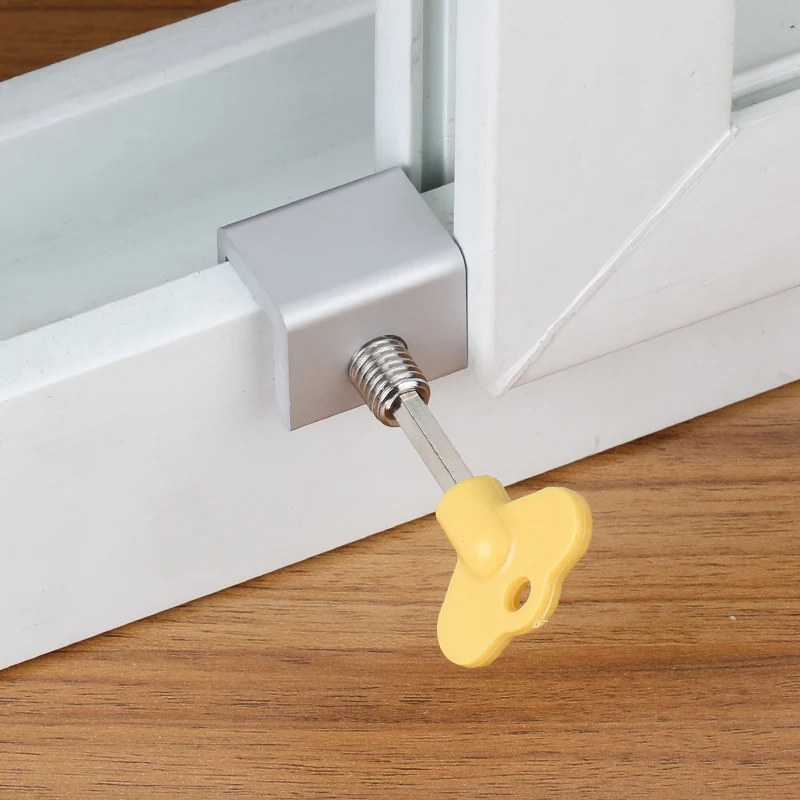 Adjustable window catch stopper aluminium sliding door Frame window security restrictor Cable Limit lock key Child protection
Adjustable window catch stopper aluminium sliding door Frame window security restrictor Cable Limit lock key Child protection