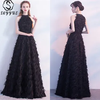 Skyyue Evening Dress Vintage Sleeveless Halter Collar Long Dresses Evening Appliques Formal Dress Flowers Robe De Soiree YS007
Skyyue Evening Dress Vintage Sleeveless Halter Collar Long Dresses Evening Appliques Formal Dress Flowers Robe De Soiree YS007