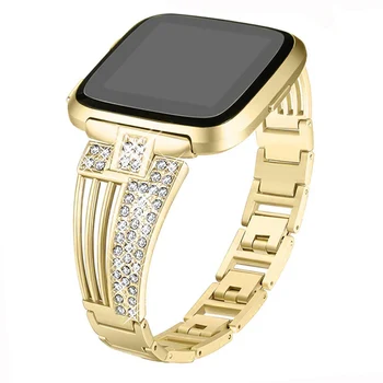 New Fitness Bracelet Fashion Crystal Metal Watch Band Wrist Strap For Fitbit Versa Wearable Devices Relogios 
New Fitness Bracelet Fashion Crystal Metal Watch Band Wrist Strap For Fitbit Versa Wearable Devices Relogios