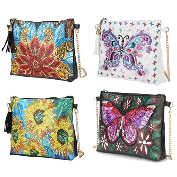 5D Diamond Painting Mandala Flowers Peacock Butterfly Handbag DIY Leather Crossbody Chain Bag Storage Bag Cosmetic bag 
5D Diamond Painting Mandala Flowers Peacock Butterfly Handbag DIY Leather Crossbody Chain Bag Storage Bag Cosmetic bag