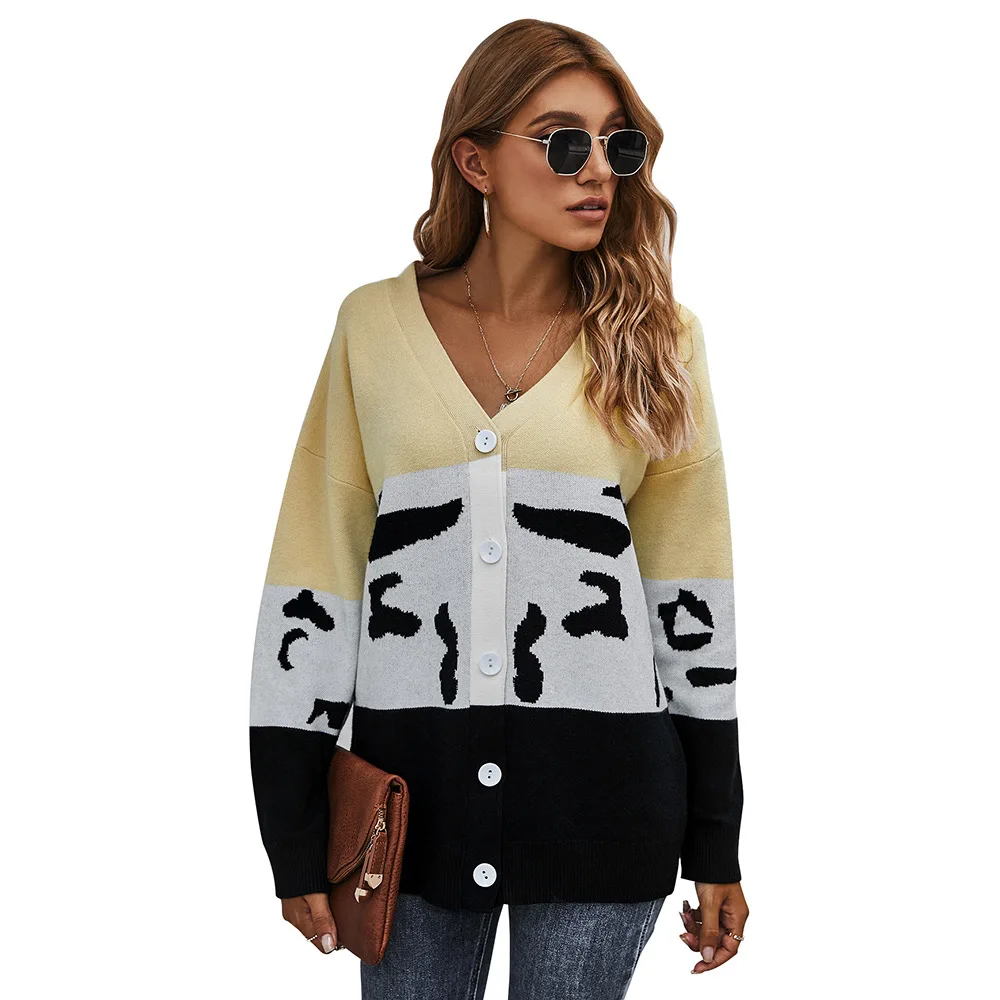 2020 Winter New Original Ladies Contrast ColorCardigan Sweater JacketCasual Ladies Wholesale
2020 Winter New Original Ladies Contrast ColorCardigan Sweater JacketCasual Ladies Wholesale
