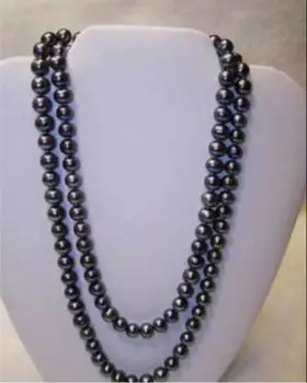 Real 8-9mm natural black tahitian cultured pearl long necklace 50"
Real 8-9mm natural black tahitian cultured pearl long necklace 50"