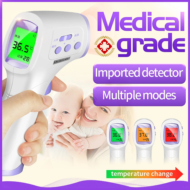 Infrared Thermameter Non-contact Measurement Body Temperature Gun LCD 3-colors Backlight Digital Forehead Thermometer Electronic
Infrared Thermameter Non-contact Measurement Body Temperature Gun LCD 3-colors Backlight Digital Forehead Thermometer Electronic