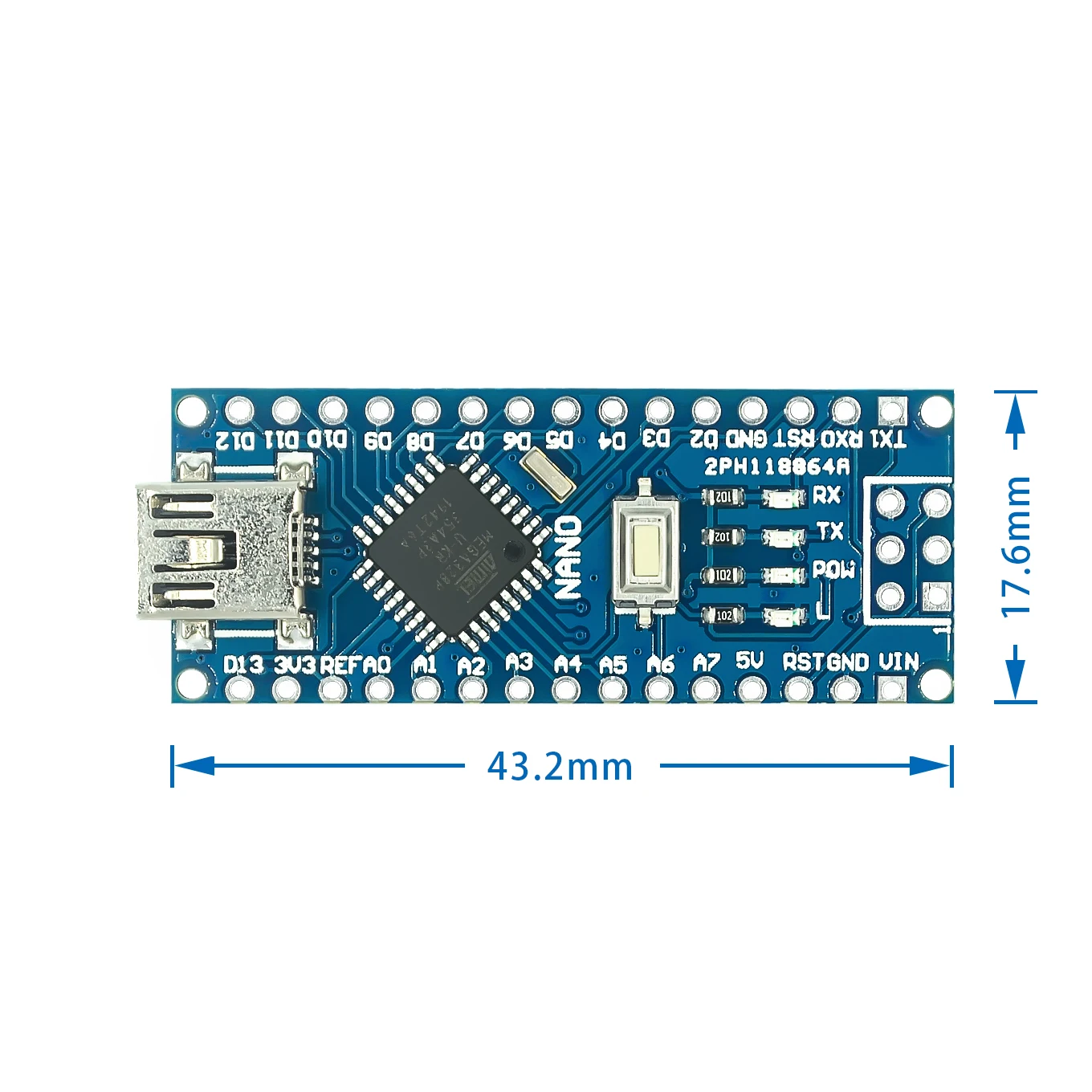 Мини USB Nano V3.0 ATmega328P CH340G 5В 16м плата микроконтроллера для arduino NANO 328P 3 0|board arduino|arduino